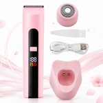 Ingrijire personala si Cosmetice - Aparate & accesorii ingrijire personala - Aparate de ras si tuns - Aparate de ras electrice - Aparat de ras si tuns 2 in 1 pentru femei ATAB, IPX7, cap de ras, trimmer, USB Type-C, lame otel inoxidabil, Roz - Infinity.ro