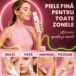 Ingrijire personala si Cosmetice - Aparate & accesorii ingrijire personala - Aparate de ras si tuns - Aparate de ras electrice - Aparat de ras si tuns 3 in 1 pentru femei ATAB, IPX7, cap-fata, trimmer corp, pieptene limitator, USB Type-C, Roz - Infinity.ro
