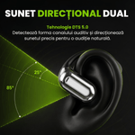 TV, Audio-Video si Foto - Portabile audio - Casti audio - Casti Wireless Open-Ear A ATAB cu Traducere AI in 144 Limbi, Bluetooth 5.3, IPX5, Control Tactil, USB-C, Negru&Gri - Infinity.ro