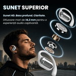 TV, Audio-Video si Foto - Portabile audio - Casti audio - Casti Wireless Open-Ear A ATAB cu Traducere AI in 144 Limbi, Bluetooth 5.3, IPX5, Control Tactil, USB-C, White - Infinity.ro