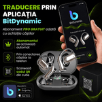 TV, Audio-Video si Foto - Portabile audio - Casti audio - Casti Wireless Open-Ear A ATAB cu Traducere AI in 144 Limbi, Bluetooth 5.3, IPX5, Control Tactil, USB-C, Negru&Gri - Infinity.ro