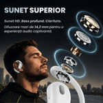 TV, Audio-Video si Foto - Portabile audio - Casti audio - Casti Wireless Open-Ear A ATAB cu Traducere AI in 144 Limbi, Bluetooth 5.3, IPX5, Control Tactil, USB-C, White&Grey - Infinity.ro