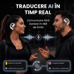TV, Audio-Video si Foto - Portabile audio - Casti audio - Casti Wireless Open-Ear A ATAB cu Traducere AI in 144 Limbi, Bluetooth 5.3, IPX5, Control Tactil, USB-C, White&Grey - Infinity.ro