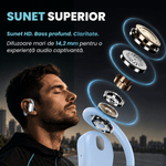 TV, Audio-Video si Foto - Portabile audio - Casti audio - Casti Wireless Open-Ear A ATAB cu Traducere AI in 144 Limbi, Bluetooth 5.3, IPX5, Control Tactil, USB-C, Blue(Albastru) - Infinity.ro
