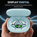 TV, Audio-Video si Foto - Portabile audio - Casti audio - Casti Wireless Open-Ear A ATAB cu Traducere AI in 144 Limbi, Bluetooth 5.3, IPX5, Control Tactil, USB-C, Blue(Albastru) - Infinity.ro