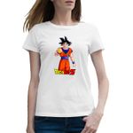 Fashion, accesorii si bijuterii - Femei - Imbracaminte femei - Tricouri si topuri femei - Tricou femei Dragon Ball Z Son Goku Karate Shotokan, alb, marime 2XL - Infinity.ro