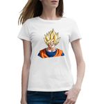 Fashion, accesorii si bijuterii - Femei - Imbracaminte femei - Tricouri si topuri femei - Tricou femei Dragon Ball Z Vegeta Mafiot Golan Cartoon, alb, marime 2XL - Infinity.ro