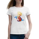 Fashion, accesorii si bijuterii - Femei - Imbracaminte femei - Tricouri si topuri femei - Tricou femei Dragon Ball Z Vegeta Vagabond Gangster Anime, alb, marime 2XL - Infinity.ro
