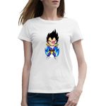 Fashion, accesorii si bijuterii - Femei - Imbracaminte femei - Tricouri si topuri femei - Tricou femei Dragon Ball Z Vegeta Uragan Master, alb, marime 2XL - Infinity.ro