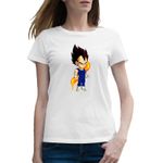Fashion, accesorii si bijuterii - Femei - Imbracaminte femei - Tricouri si topuri femei - Tricou femei Dragon Ball Z Vegeta Valentines Day Gift Anime, alb, marime L - Infinity.ro