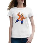 Fashion, accesorii si bijuterii - Femei - Imbracaminte femei - Tricouri si topuri femei - Tricou femei Dragonball Z Master Roshi Bunic Bunel Mos Anime, alb, marime 2XL - Infinity.ro