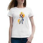 Fashion, accesorii si bijuterii - Femei - Imbracaminte femei - Tricouri si topuri femei - Tricou femei Dragonball Z Son Goku Dragobete Anime, alb, marime 2XL - Infinity.ro
