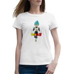 Fashion, accesorii si bijuterii - Femei - Imbracaminte femei - Tricouri si topuri femei - Tricou femei DragonballZ Vegeta Insta Creator Anime, alb, marime 2XL - Infinity.ro