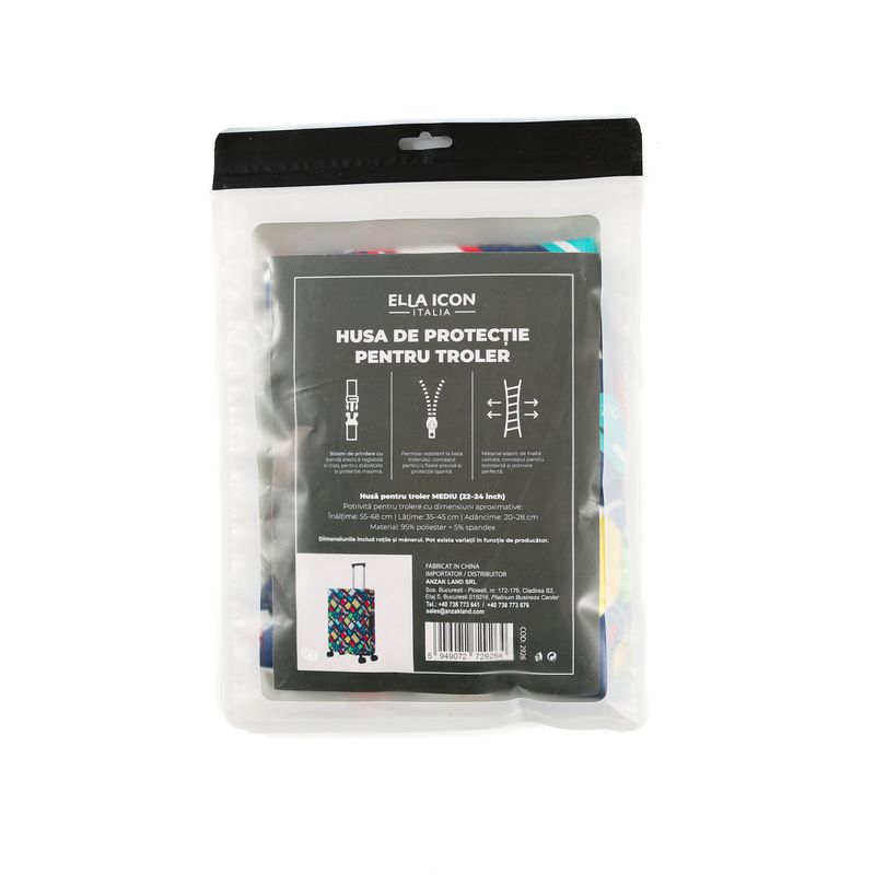 Sport si Outdoor - Articole de voiaj - Accesorii articole de voiaj - Ella Icon Travel Husa de protectie pentru troler mediu 56–61 cm (M) - Infinity.ro