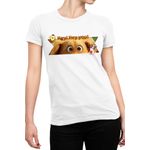 Fashion, accesorii si bijuterii - Femei - Imbracaminte femei - Tricouri si topuri femei - Tricou Femei Dug Days Play Hey Doggie Curious Big Eyes, alb,  marime 2XL - Infinity.ro