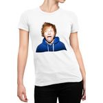 Fashion, accesorii si bijuterii - Femei - Imbracaminte femei - Tricouri si topuri femei - Tricou Femei Ed Sheeran Hi Album Shape Of You Spotify Stream, alb,  marime 2XL - Infinity.ro