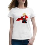 Fashion, accesorii si bijuterii - Femei - Imbracaminte femei - Tricouri si topuri femei - Tricou femei Edward Elric Alphonse  Fullmetal Alchemist Anime, alb, marime 2XL - Infinity.ro
