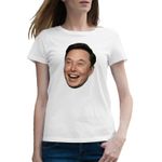 Fashion, accesorii si bijuterii - Femei - Imbracaminte femei - Tricouri si topuri femei - Tricou femei Elon Musk Crypto, alb, marime 2XL - Infinity.ro