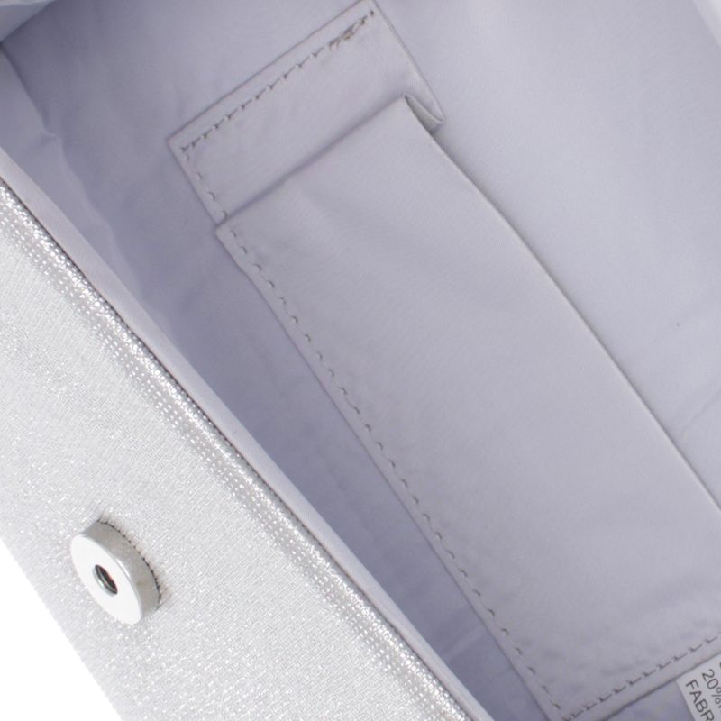 Fashion, accesorii si bijuterii - Femei - Accesorii femei - Genti si rucsacuri femei - Geanta plic, de dama, din material sintetic, cu sclipici, ButicCochet, 20x12x6 cm, Argintiu - GND1137 - Infinity.ro