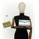 Fashion, accesorii si bijuterii - Femei - Accesorii femei - Genti si rucsacuri femei - Geanta plic, de dama, din material sintetic, ButicCochet, 23x14x5 cm, Bleu - GND1144 - Infinity.ro