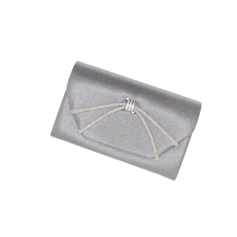 Fashion, accesorii si bijuterii - Femei - Accesorii femei - Genti si rucsacuri femei - Geanta plic, de dama, din material sintetic, cu sclipici, ButicCochet, 20x12x6 cm, Gri - GND1135 - Infinity.ro