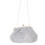Fashion, accesorii si bijuterii - Femei - Accesorii femei - Genti si rucsacuri femei - Geanta clutch, de dama, din material sintetic, ButicCochet, 23x17x8 cm, Argintiu - GND1120 - Infinity.ro
