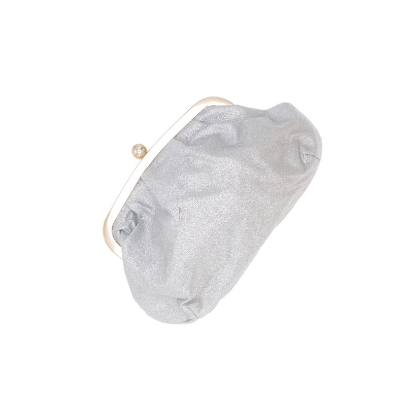 Fashion, accesorii si bijuterii - Femei - Accesorii femei - Genti si rucsacuri femei - Geanta clutch, de dama, din material sintetic, ButicCochet, 23x17x8 cm, Argintiu - GND1120 - Infinity.ro