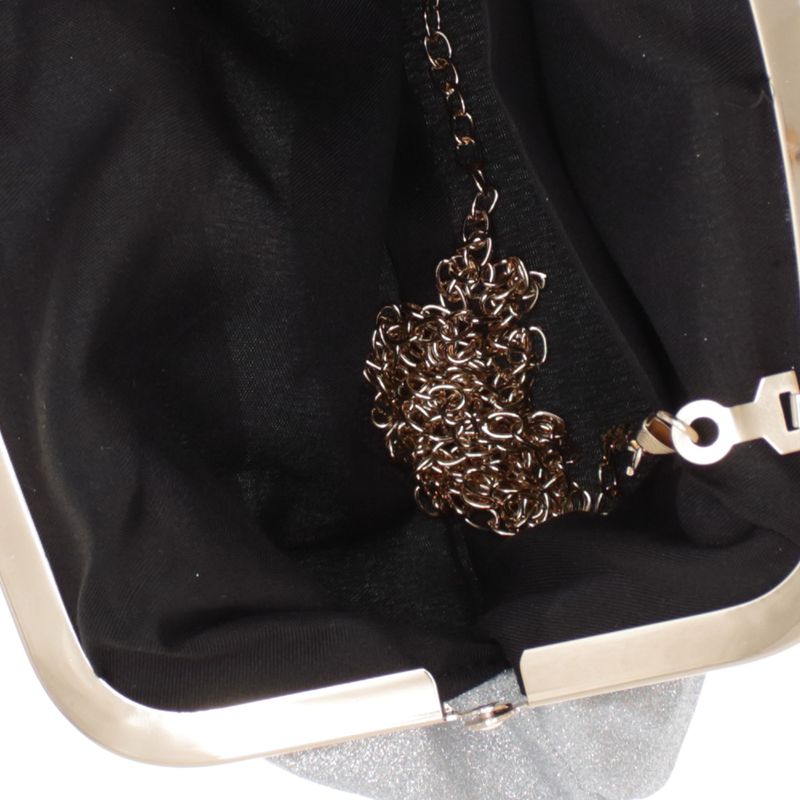 Fashion, accesorii si bijuterii - Femei - Accesorii femei - Genti si rucsacuri femei - Geanta clutch, de dama, din material sintetic, ButicCochet, 23x17x8 cm, Argintiu - GND1120 - Infinity.ro