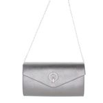 Fashion, accesorii si bijuterii - Femei - Accesorii femei - Genti si rucsacuri femei - Geanta plic, de dama, din material sintetic, cu strasuri, ButicCochet, 22x12x6 cm, Gri - GND1142 - Infinity.ro