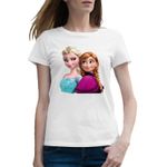 Fashion, accesorii si bijuterii - Femei - Imbracaminte femei - Tricouri si topuri femei - Tricou femei Elsa Frozen Anna Elsa Costum, alb, marime 2XL - Infinity.ro