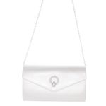 Fashion, accesorii si bijuterii - Femei - Accesorii femei - Genti si rucsacuri femei - Geanta plic, de dama, din material sintetic, cu strasuri, ButicCochet, 22x12x6 cm, Alb - GND1141 - Infinity.ro