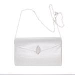 Fashion, accesorii si bijuterii - Femei - Accesorii femei - Genti si rucsacuri femei - Geanta plic, de dama, din material sintetic, ButicCochet, 23x14x5 cm, Argintiu - GND1145 - Infinity.ro