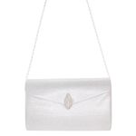 Fashion, accesorii si bijuterii - Femei - Accesorii femei - Genti si rucsacuri femei - Geanta plic, de dama, din material sintetic, ButicCochet, 23x14x5 cm, Argintiu - GND1145 - Infinity.ro