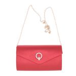 Fashion, accesorii si bijuterii - Femei - Accesorii femei - Genti si rucsacuri femei - Geanta plic, de dama, din material sintetic, cu strasuri, ButicCochet, 22x12x6 cm, Rosu - GND1140 - Infinity.ro