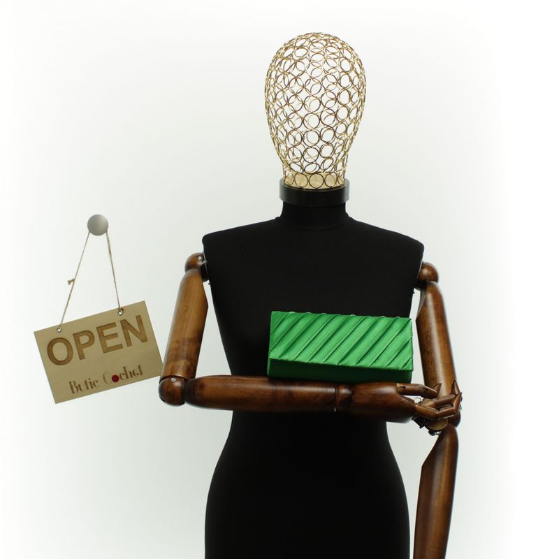 Fashion, accesorii si bijuterii - Femei - Accesorii femei - Genti si rucsacuri femei - Geanta plic, de dama, din material sintetic, ButicCochet, 20x10x5 cm, Verde - GND1148 - Infinity.ro