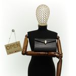 Fashion, accesorii si bijuterii - Femei - Accesorii femei - Genti si rucsacuri femei - Geanta plic, de dama, din material sintetic, ButicCochet, 23x14x5 cm, Negru - GND1143 - Infinity.ro
