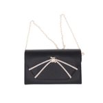 Fashion, accesorii si bijuterii - Femei - Accesorii femei - Genti si rucsacuri femei - Geanta plic, de dama, din material sintetic, cu sclipici, ButicCochet, 20x12x6 cm, Negru - GND1134 - Infinity.ro