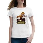 Fashion, accesorii si bijuterii - Femei - Imbracaminte femei - Tricouri si topuri femei - Tricou femei Ezreal League of Legends Fan Art LoL Rebel, alb, marime 2XL - Infinity.ro