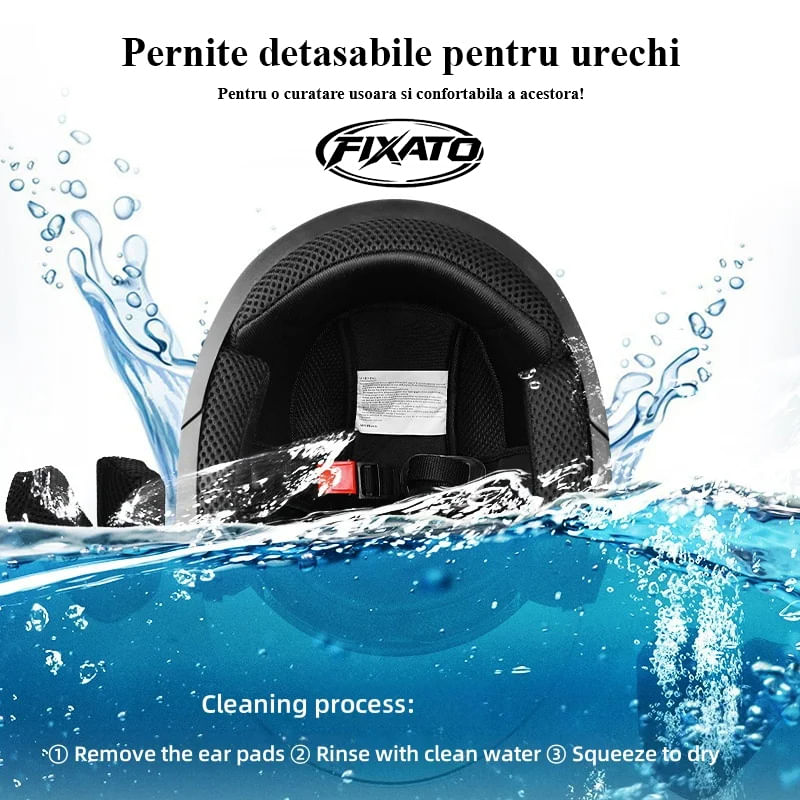 Auto si Moto - Moto - Echipamente protectie moto - Casti moto - Casca Moto/Scuter FIXATO Italia, Viziera Dubla, Protectie UV, Marime universala 57-61cm, Roz - Infinity.ro