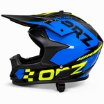 Auto si Moto - Moto - Echipamente protectie moto - Casti moto - Casca Moto/Enduro FIXATO, Interior Confortabil, Ventilatie Multipla, Albastru cu Verde, L 59-60cm - Infinity.ro