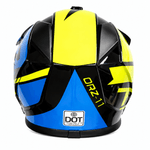 Auto si Moto - Moto - Echipamente protectie moto - Casti moto - Casca Moto/Enduro FIXATO, Interior Confortabil, Ventilatie Multipla, Albastru cu Verde, L 59-60cm - Infinity.ro