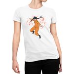 Fashion, accesorii si bijuterii - Femei - Imbracaminte femei - Tricouri si topuri femei - Tricou Femei Fire Force Kotatsu Tamaki Animeg Japan Tokyo, alb,  marime 2XL - Infinity.ro