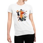 Fashion, accesorii si bijuterii - Femei - Imbracaminte femei - Tricouri si topuri femei - Tricou Femei Fire Force Maki Naruto Haikyuu Hinata Kuroko, alb,  marime 2XL - Infinity.ro