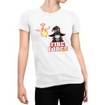 Fashion, accesorii si bijuterii - Femei - Imbracaminte femei - Tricouri si topuri femei - Tricou Femei Fire Force Maki Oze Wizard Merlin, alb,  marime 2XL - Infinity.ro
