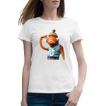 Fashion, accesorii si bijuterii - Femei - Imbracaminte femei - Tricouri si topuri femei - Tricou femei Fishstick Fortnite Tik Tok, alb, marime 2XL - Infinity.ro