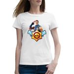Fashion, accesorii si bijuterii - Femei - Imbracaminte femei - Tricouri si topuri femei - Tricou femei Fortnite Battle Royale Brawl Stars, alb, marime 2XL - Infinity.ro