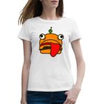 Fashion, accesorii si bijuterii - Femei - Imbracaminte femei - Tricouri si topuri femei - Tricou femei Fortnite Burger Play, alb, marime 2XL - Infinity.ro