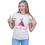 Fashion, accesorii si bijuterii - Femei - Imbracaminte femei - Tricouri si topuri femei - Tricou Femei Fortnite Easter Egg Bunny Skin, alb,  marime 2XL - Infinity.ro