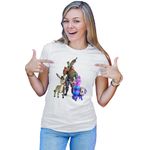 Fashion, accesorii si bijuterii - Femei - Imbracaminte femei - Tricouri si topuri femei - Tricou Femei Fortnite Goat Donkey Animals Hunting, alb,  marime 2XL - Infinity.ro