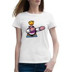 Fashion, accesorii si bijuterii - Femei - Imbracaminte femei - Tricouri si topuri femei - Tricou femei Fortnite King Clash Royale Clans, alb, marime 2XL - Infinity.ro